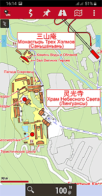 Карта Парка Бадачу для мобильного устройства (русский вариант)