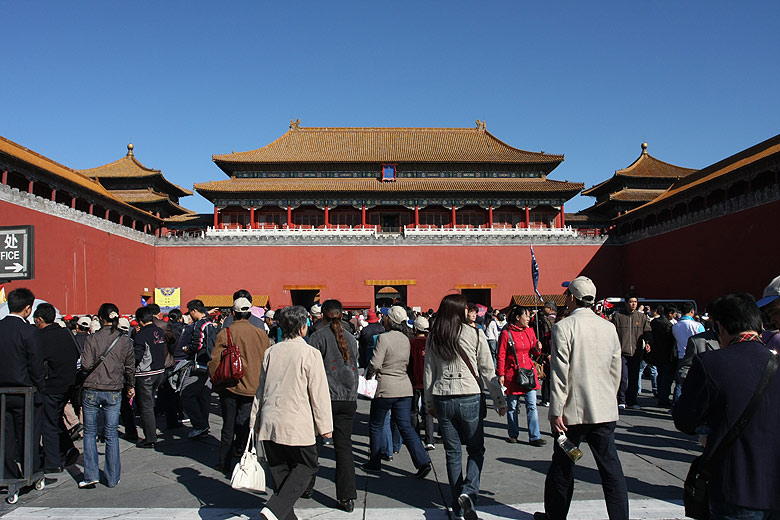 Пекин, Экскурсия по Запретному Городу, Полуденные Ворота (Beijing, Forbidden City, Meridian Gate)