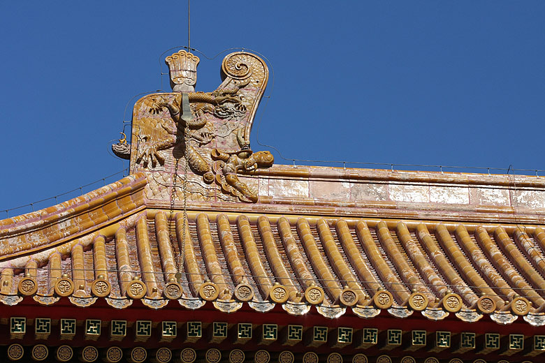 Пекин, Экскурсия по Запретному Городу, Крыши дворцов (Beijing, Forbidden City, Roofs of the palace)