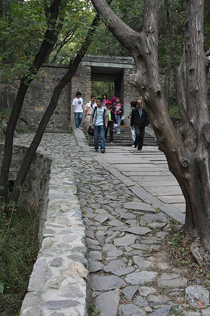 Пекин, Парк Ароматных Холмов, Спуск к Вилле Нефритового Цветка (Beijing, Fragrant Hills Park, Descent to the Jade Flower Villa)