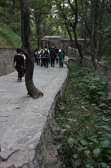 Пекин, Парк Ароматных Холмов, Спуск к Вилле Нефритового Цветка (Beijing, Fragrant Hills Park, Descent to the Jade Flower Villa)