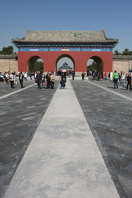 Пекин, Экскурсия по Храму Неба, Ворота Чэнчжэнь в стене Храма Неба (Beijing, Temple of Heaven, Chengzhen Gate in the wall of the Temple of Heaven)