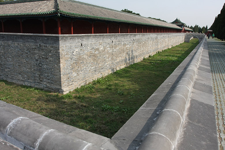 Пекин, Экскурсия по Храму Неба, Внешняя стена дворца - Кирпичный Город (Beijing, Temple of Heaven, Brick Town is the outer wall of the palace)