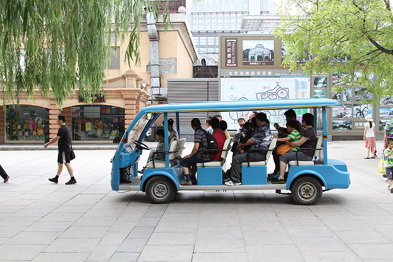 Пекин, Пекинский Зоопарк, Микроавтобусы по зоопарку (Beijing, Beijing Zoo, Bus for riding)
